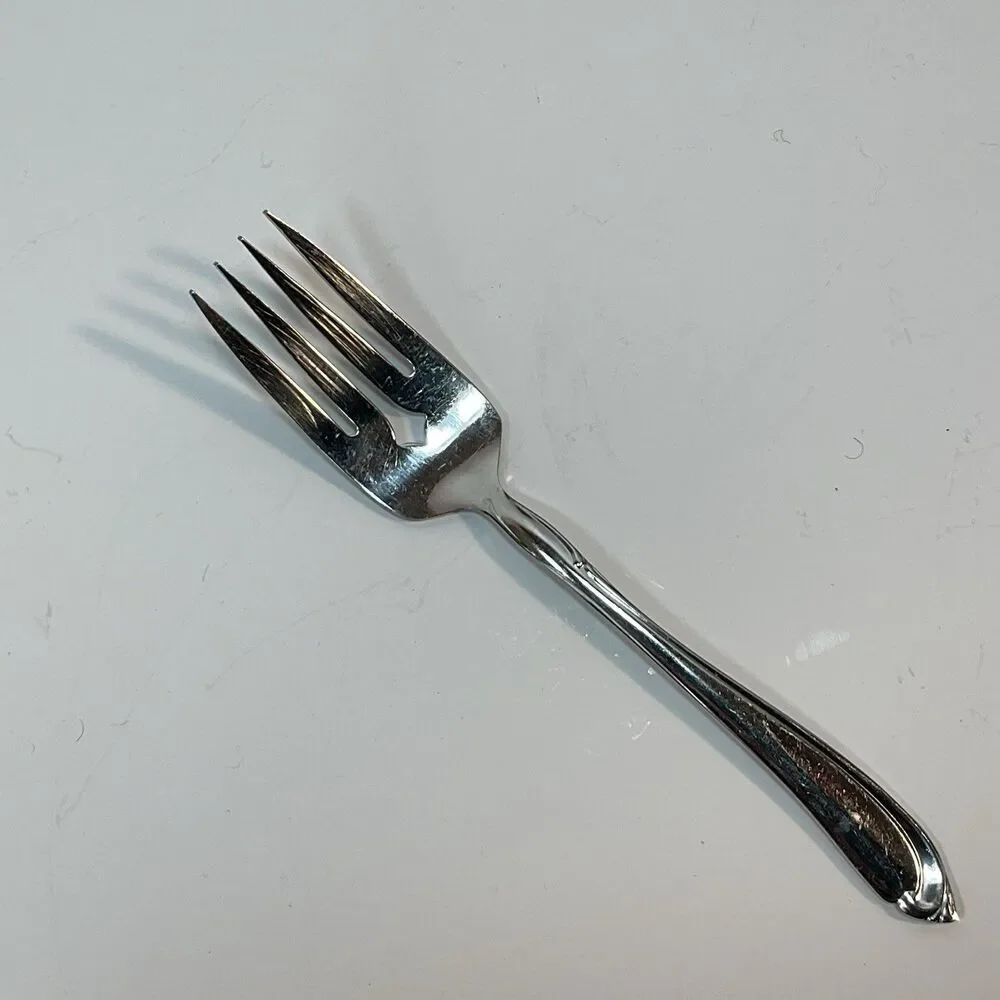 4 OneidaCraft Deluxe SHASTA Stainless Steel Salad or Dessert Fork Flatware 6.25”
